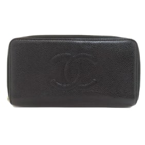 Chanel Coco Mark Long Wallet Grained Calfskin Women's CHANEL