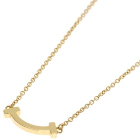 Tiffany T Smile Mini Necklace 18K Yellow Gold for Women TIFFANY&Co.