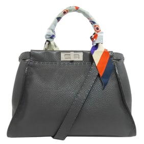 FENDI Peekaboo Selleria Handbag Calf Leather Women's