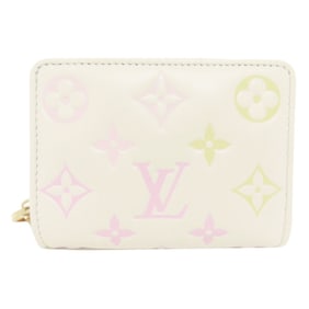 Louis Vuitton M11909 Portefeuille Lou Monogram Flower Bi-fold Wallet Calfskin Women's LOUIS VUITTON