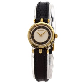 Gucci Sherry Line Watch GP Leather Ladies GUCCI