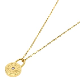 Tiffany 1837 Circle 1P Diamond Necklace 18K Yellow Gold Women's TIFFANY&Co.