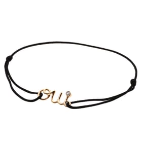 Christian Dior Dior Amour oui 1P Diamond Cord Bracelet 18K Pink Gold Women's