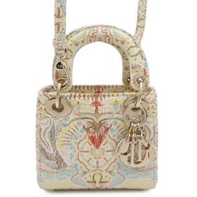 Christian Dior Handbag Lady Micro Leather 2way Shoulder Bag