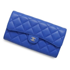 Chanel Long Wallet Classic Flap Matelasse Coco Mark Caviar Skin AP0241 CHANEL
