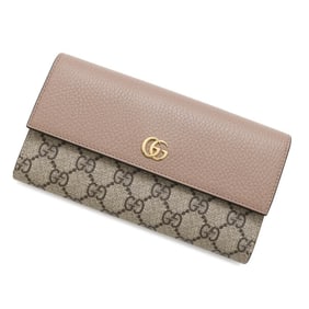 Gucci Long Wallet Double G Bicolor Continental GG Supreme 456116 GUCCI