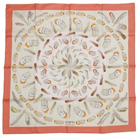 Hermes Carre 90 Scarf Feather II Plumes HERMES Silk