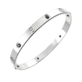 Cartier Love Bracelet #18 Sapphire K18 WG White Gold 750 Bangle