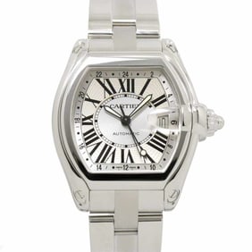 Cartier Roadster GMT W62032X6 Men's Watch Date Silver Automatic