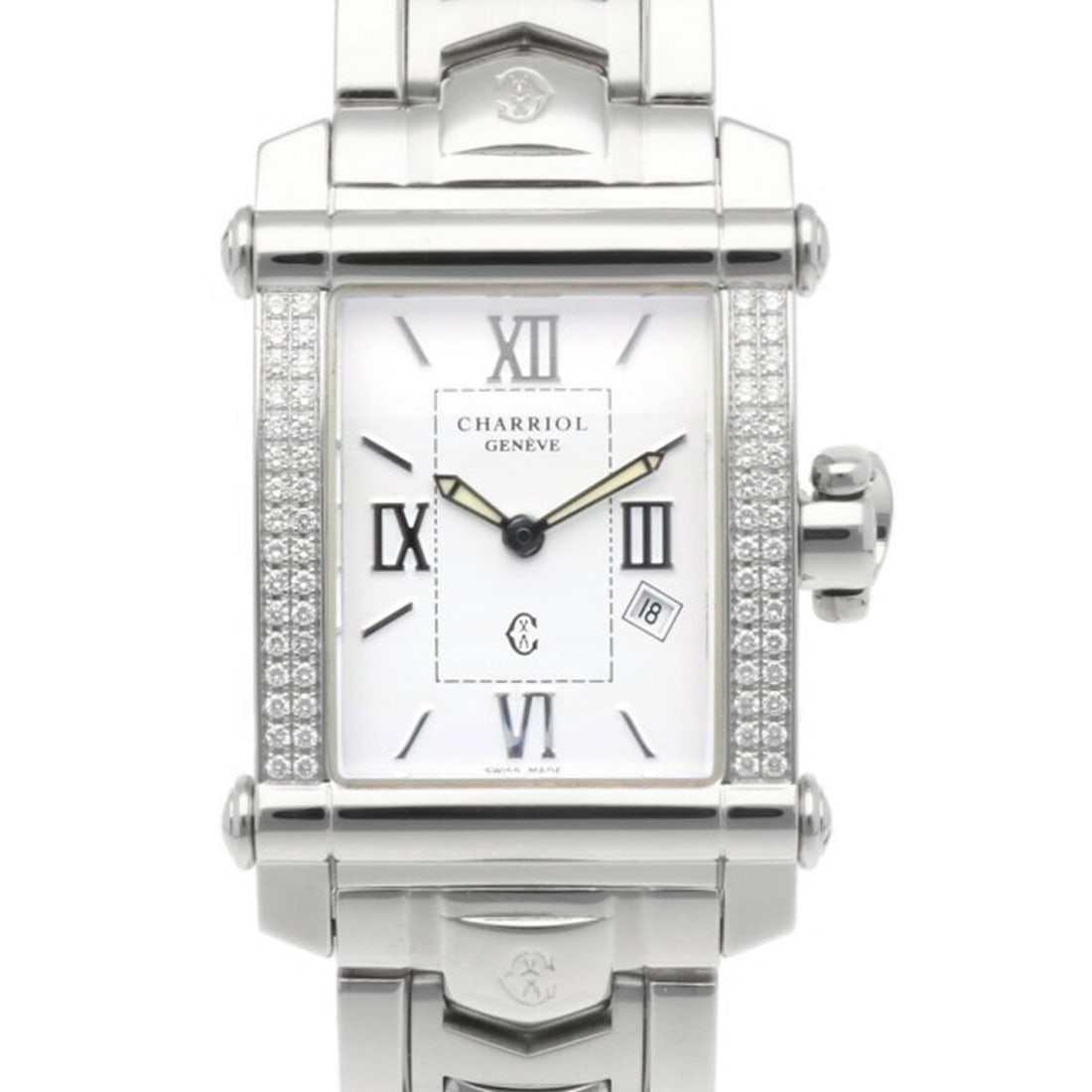 Charriol Columbus Watch Stainless Steel CCSTRH Quartz Men's CHARRIOL Bezel Diamond: Category: SizeWrist Size: 18cm / 7.08''Case Diameter: 27.5mm / 1.08''Category: DesignType: WristwatchGender: MenGemstone: DiamondColor (Dial): WhiteMaterial (Band): Stainless steelMaterial (Case): Sta