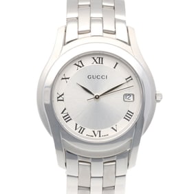 Gucci Watch Stainless Steel 5500M Quartz Men's GUCCI Defective Item Not Waterproof