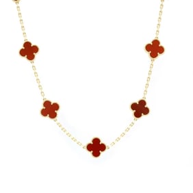 Van Cleef & Arpels VCA Alhambra Long Necklace Carnelian VCARD39800