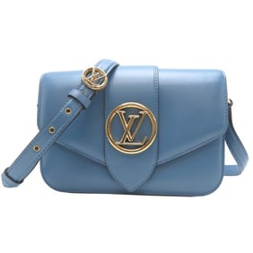 Louis Vuitton Calfskin Pont Neuf Ladies Shoulder Bag M55947 Blue