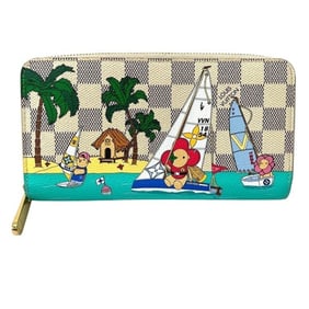 Louis Vuitton Damier Azur Zippy Wallet N40507 Round Long for Women