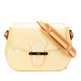Louis Vuitton Monogram Vernis Bellflower PM Shoulder Bag M91731 Jaune Passion Yellow Patent Leather