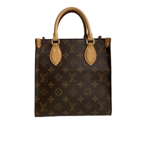 LOUIS VUITTON Louis Vuitton Sac Plat BB Monogram Leather 2way Handbag Shoulder Bag Brown 27705