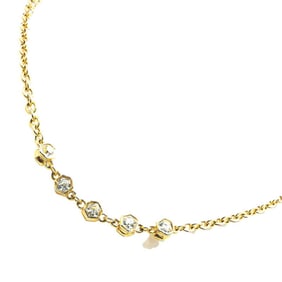 Chanel Rhinestone Necklace Gold Plated Women's CHANEL