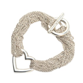 Tiffany Heart Toggle Chain Bracelet Silver SV925 Women's TIFFANY&Co.