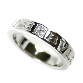 BVLGARI Bvlgari K18WG White Gold B.Zero1 Essential Band 1PD Ring 339982 Diamond Size 8.5 6.2g