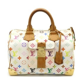 LOUIS VUITTON Louis Vuitton Monogram Multicolor Speedy 30 Handbag Blanc White M92643