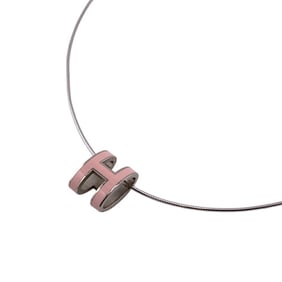HERMES Hermes Pop H Necklace High Chain Pink Women's