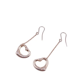 TIFFANY&Co. Tiffany Heart 925 x Diamond 5.0g Earrings Ring Silver Women's