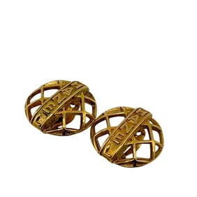CHANEL Chanel Earrings Dangling No Hole Gold Women's