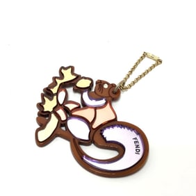 Fendi Squirrel Bag Charm Accessories Accessories Key Holder Brown GoldHardware