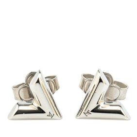 Louis Vuitton Essential V Earrings M63208 Silver Metal Women's LOUIS VUITTON