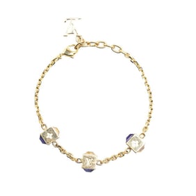 Louis Vuitton Bracelet Gamble M66060 Gold Purple Plated Women's LOUIS VUITTON