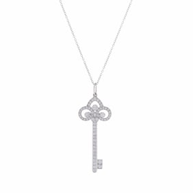 TIFFANY&Co. Tiffany Fleur de pendant necklace for women, Pt950 platinum