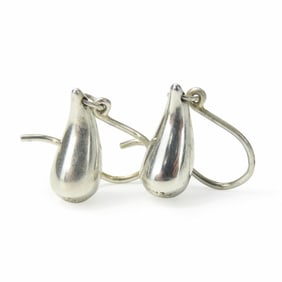 Tiffany & Co. Teardrop Earrings, Silver 925, Approx. 3.5g, Silver, Elsa Peretti, Women's, TIFFANY