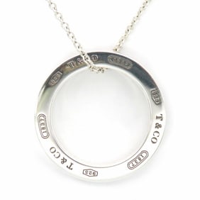 Tiffany Necklace 1837 Circle Silver 925 Approx. 3.8g Pendant Accessory Women's TIFFANY&Co.