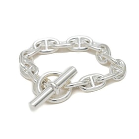 Hermes Chaine d'Ancre Bracelet MM Silver SV925 14 links