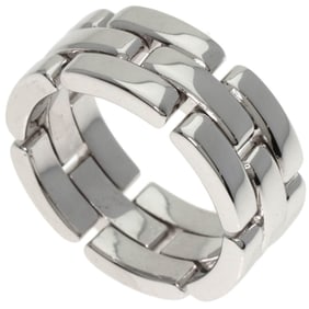 Cartier Panthere 3 Row #52 Ring 18K White Gold Women's CARTIER