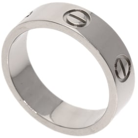 Cartier Love Ring #53 18K White Gold Women's CARTIER