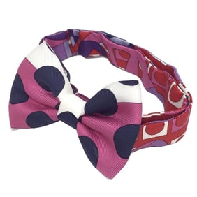 HERMES NOEUD PAPILLON 783083S Dot Bow Tie Choker Bracelet FRAMBOISE/VIOLET/ROUGE Rose Pink Silk