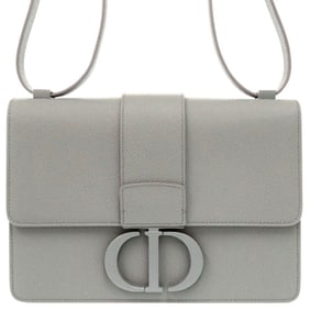 Christian Dior 30 Montaigne M9203UMOS Leather Grey Shoulder Bag 0468Christian