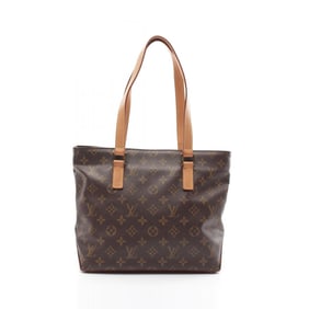 Louis Vuitton Cabas Piano Shoulder Bag, Coated Canvas, Leather, Monogram, Women's, Brown, M51148