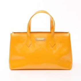LOUIS VUITTON Wilshire PM Monogram Vernis Jaune Passion Handbag Bag Leather Women's Yellow M91725