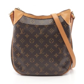 Louis Vuitton Odeon PM Shoulder Bag, Coated Canvas, Leather, Monogram, Women's, Brown, M56390