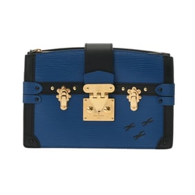 LOUIS VUITTON Louis Vuitton Epi Trunk Clutch Blue/Black M53898 Women's Leather Shoulder Bag