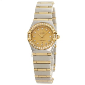 OMEGA 1267.15.00 Constellation 12P Bezel Diamond Watch Stainless Steel SSxK18YG Ladies