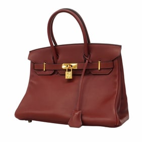 Hermes handbag Birkin 30 Swift Rouge Ash K engraved ladies