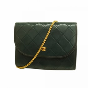 Chanel Shoulder Bag Matelasse Chain Lambskin Black Women's