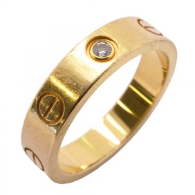 Cartier Ring Love 1PD K18YG Yellow Gold Diamond #48 Ladies