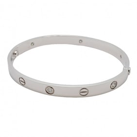Cartier Bangle Love Bracelet 6PD K18WG White Gold Diamond Men's Women's