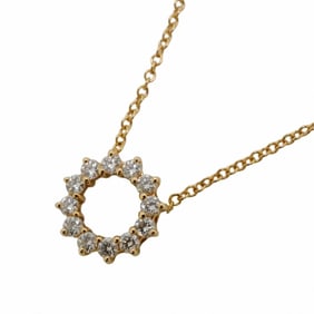 Tiffany Necklace Circle K18PG Pink Gold Diamond Ladies