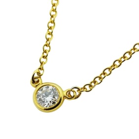 Tiffany Necklace by the Yard 1PD K18YG Yellow Gold Diamond Ladies