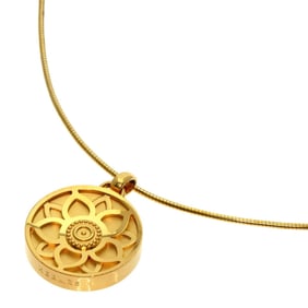 Hermes Lotus Necklace GP Women's HERMES